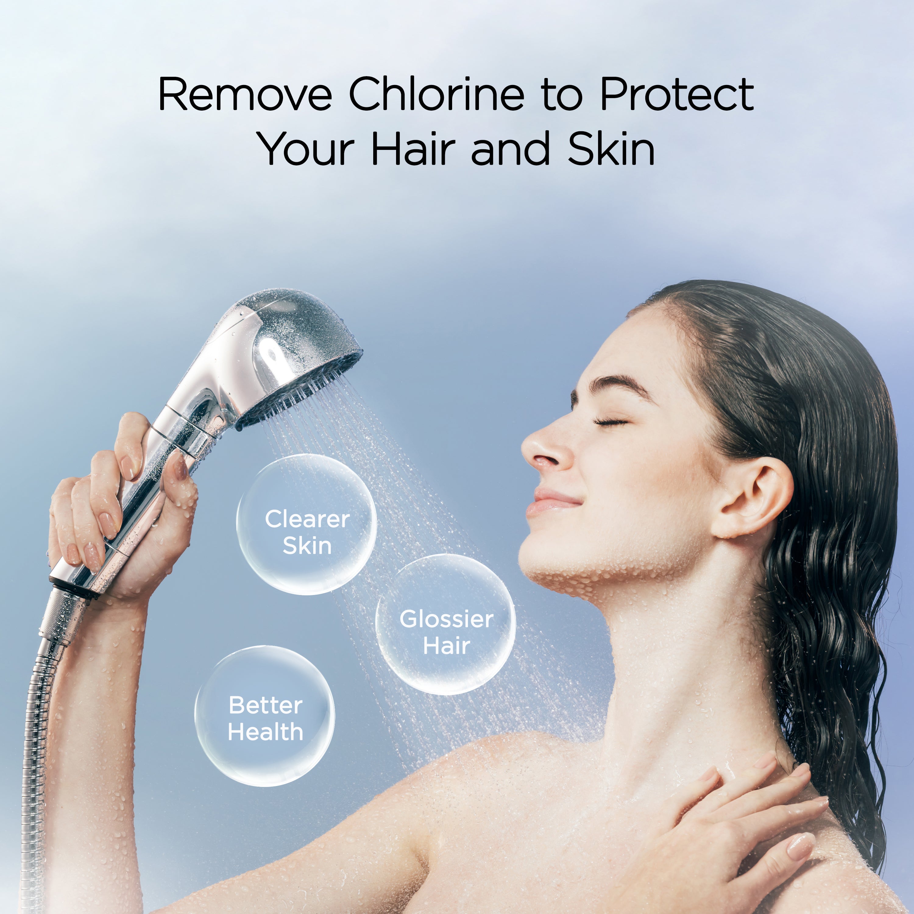 Hiho Fine Bubble+e Microcurrent Shower Head