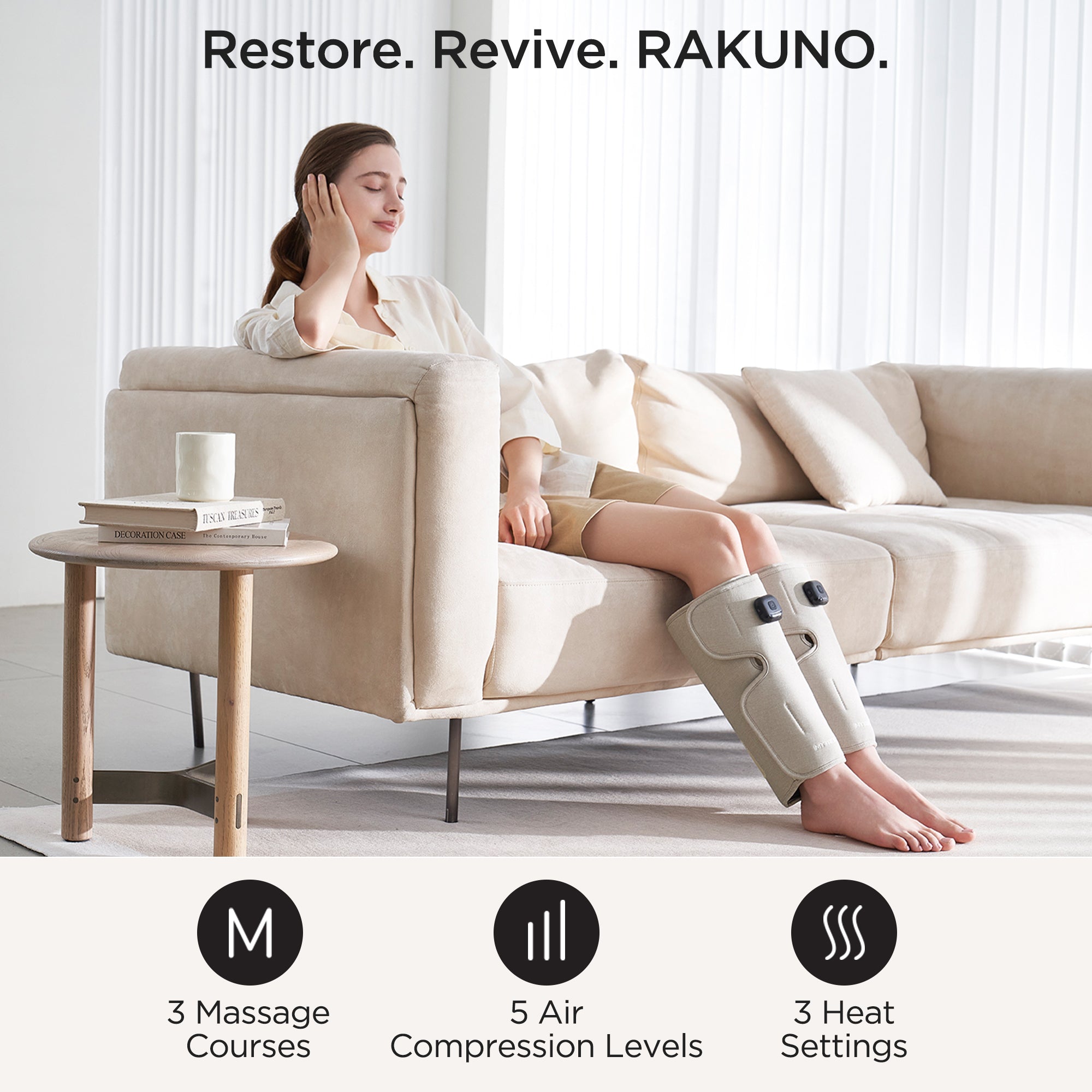 RAKUNO FIT Air Compression Calf Massager