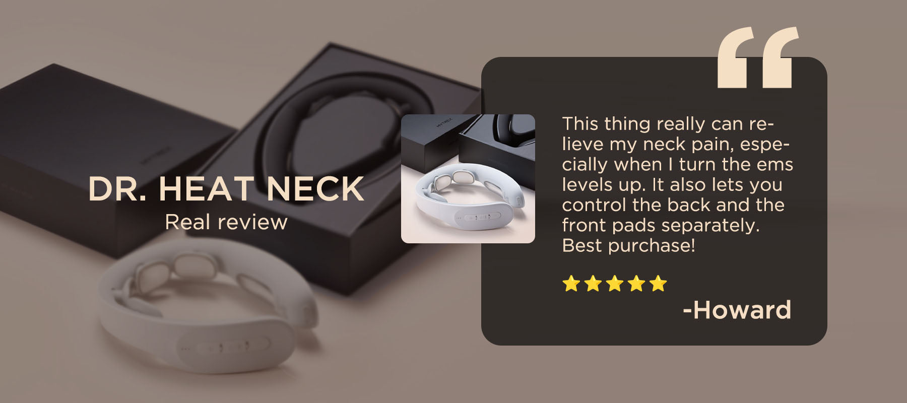 MTREX DR. Heat Neck Portable EMS Neck and Shoulder Massager with