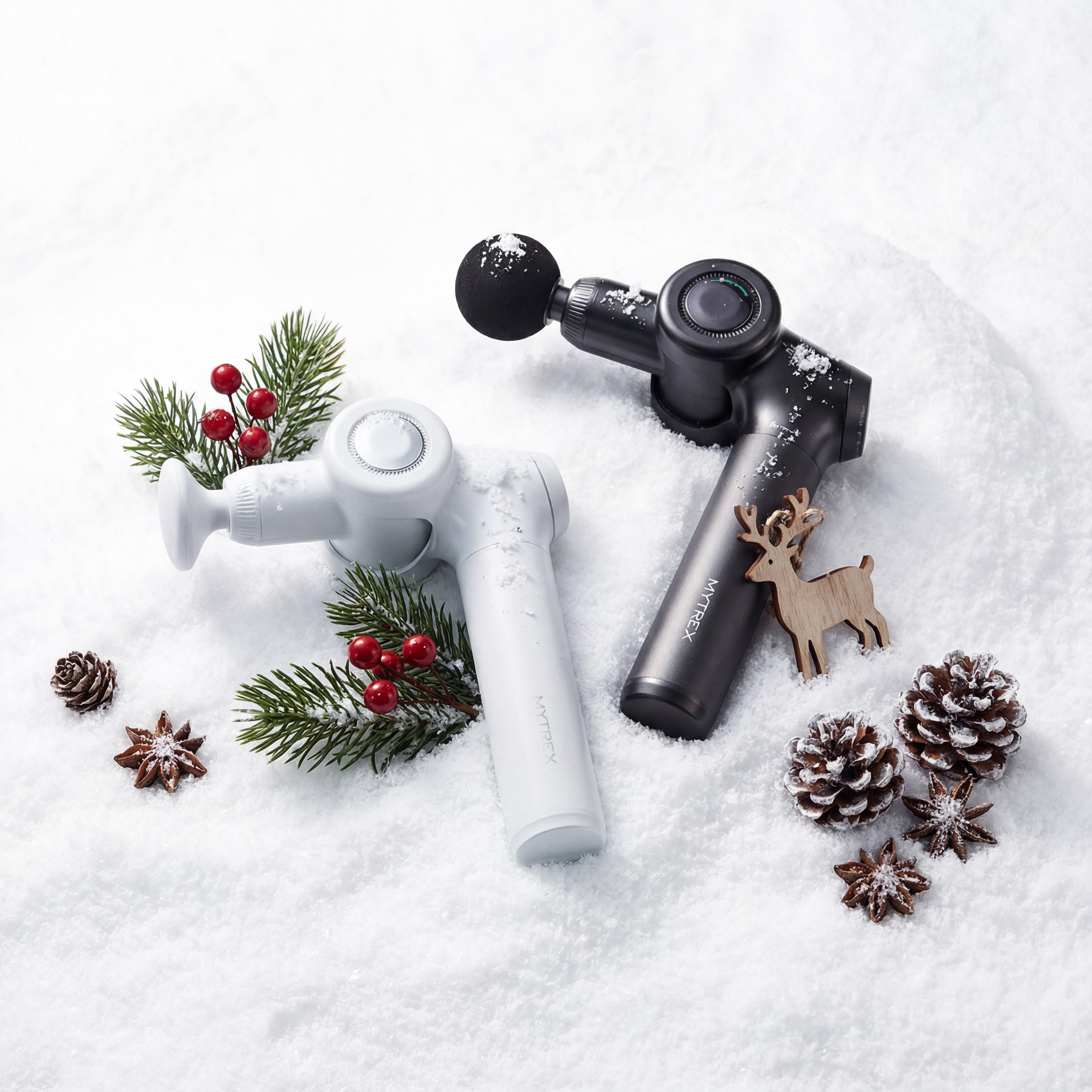 REBIVE EX FIT Massage Gun with Long Handle for Hard-to-Reach Areas