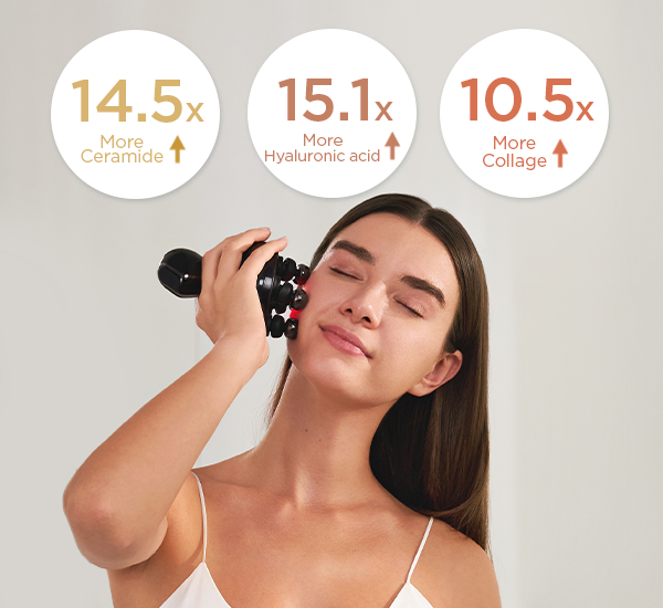 Head Spa Deep X ball attachment on skin