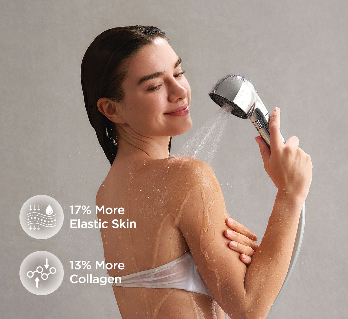 Microbubble EMS Shower Head with Filter for Skin-nurturing Shower