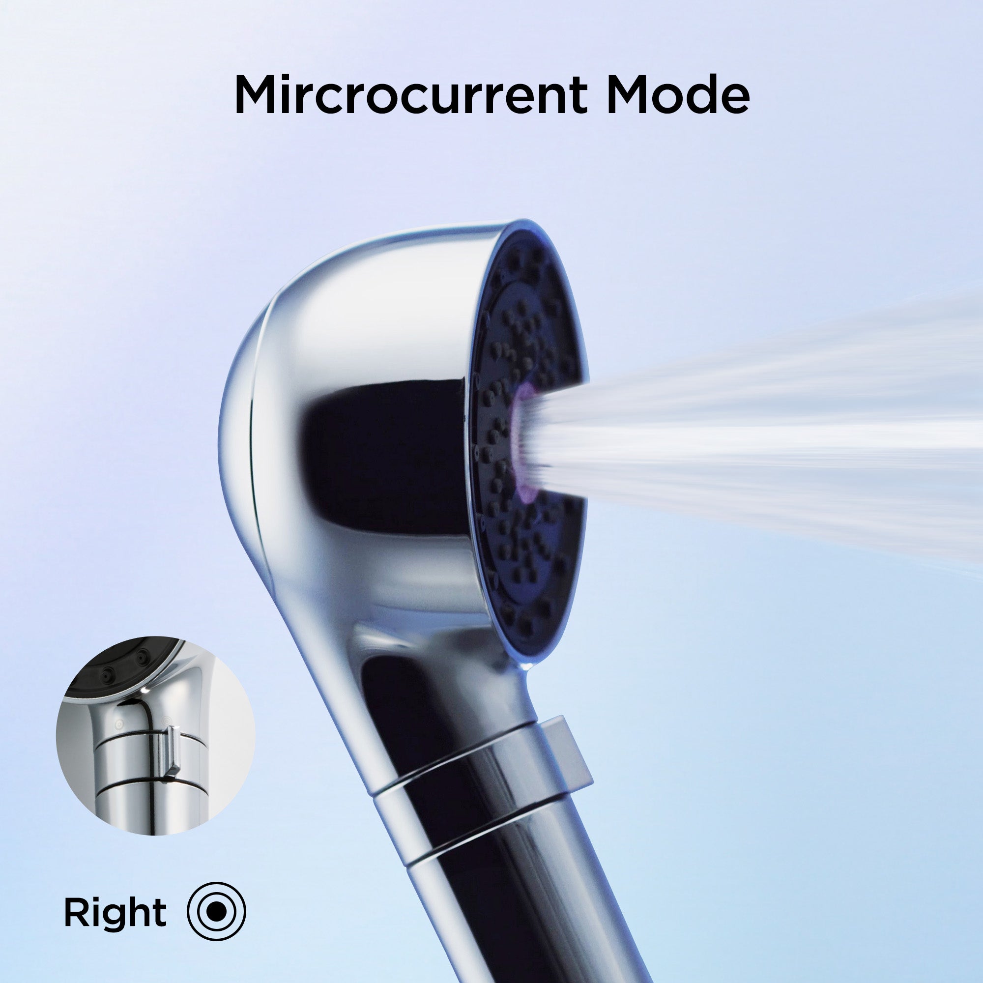 Microbubble EMS Shower Head with Filter for Skin-nurturing Shower