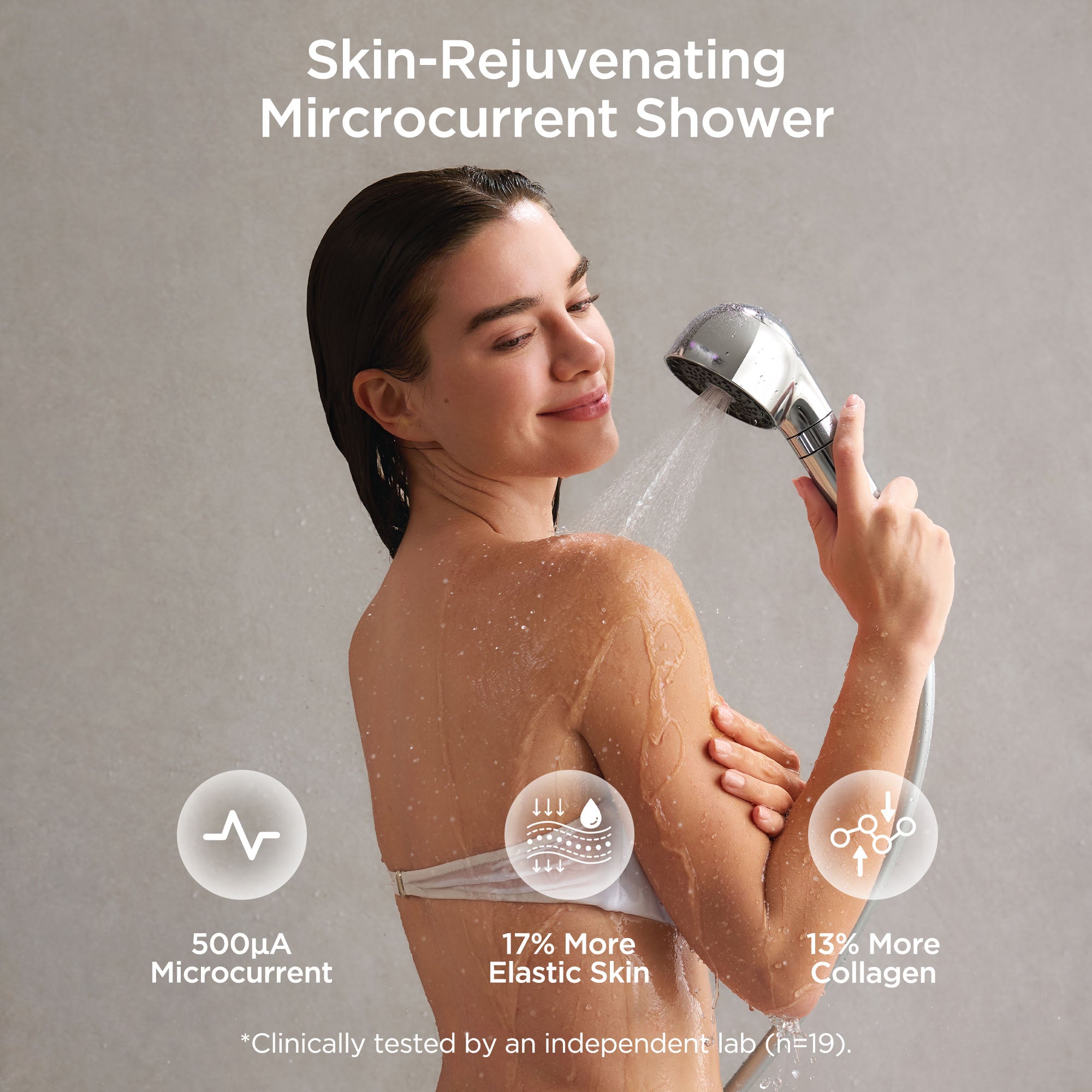 Microbubble EMS Shower Head with Filter for Skin-nurturing Shower