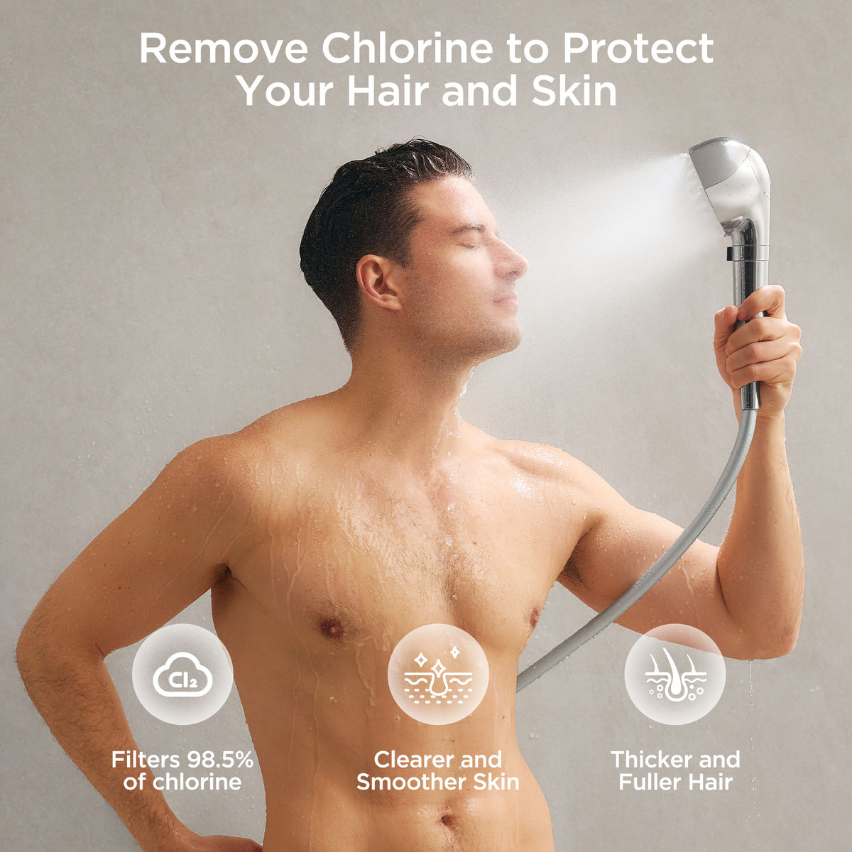 Microbubble EMS Shower Head with Filter for Skin-nurturing Shower ...