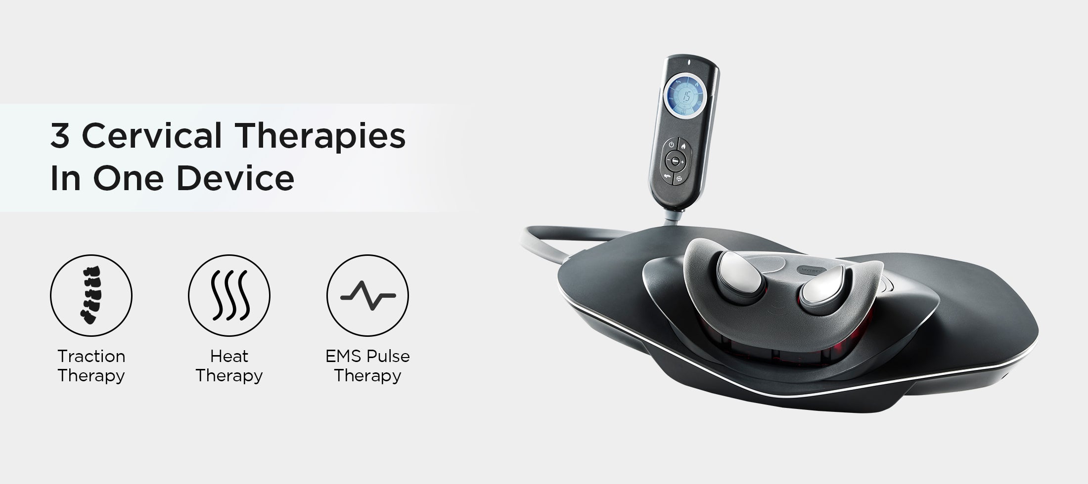 EMS Neck Traction Device with Adjustable Heat for Neck Pain Relief