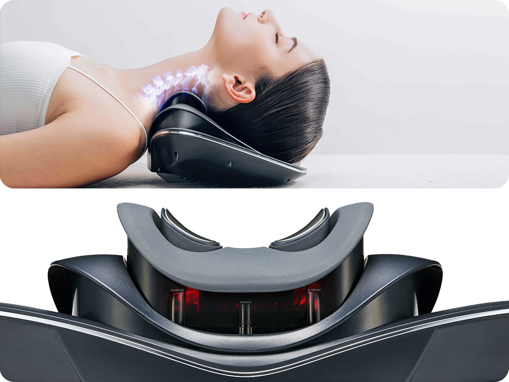 EMS Neck Traction Device with Adjustable Heat for Neck Pain Relief