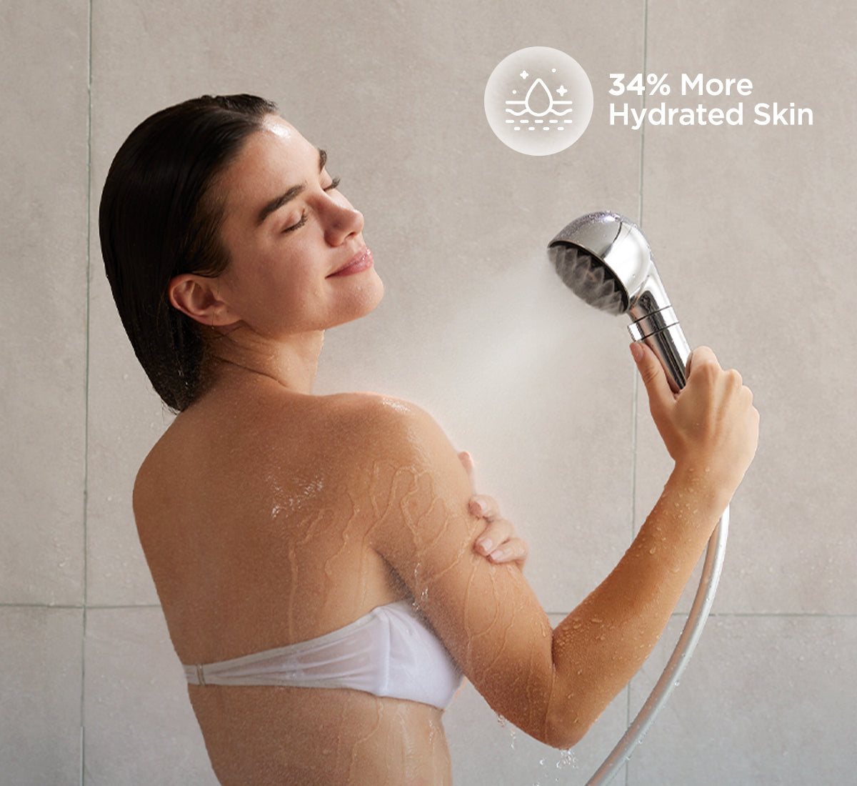 Microbubble EMS Shower Head with Filter for Skin-nurturing Shower