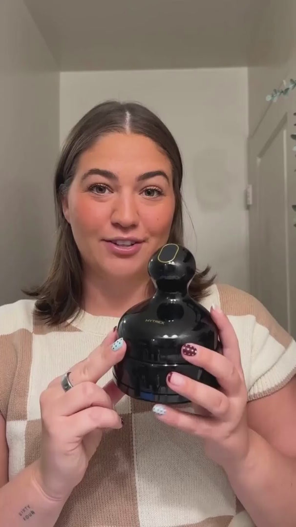 Load video: Mytrex-Ems-Red-Light-Scalp-Massager-Review-Video